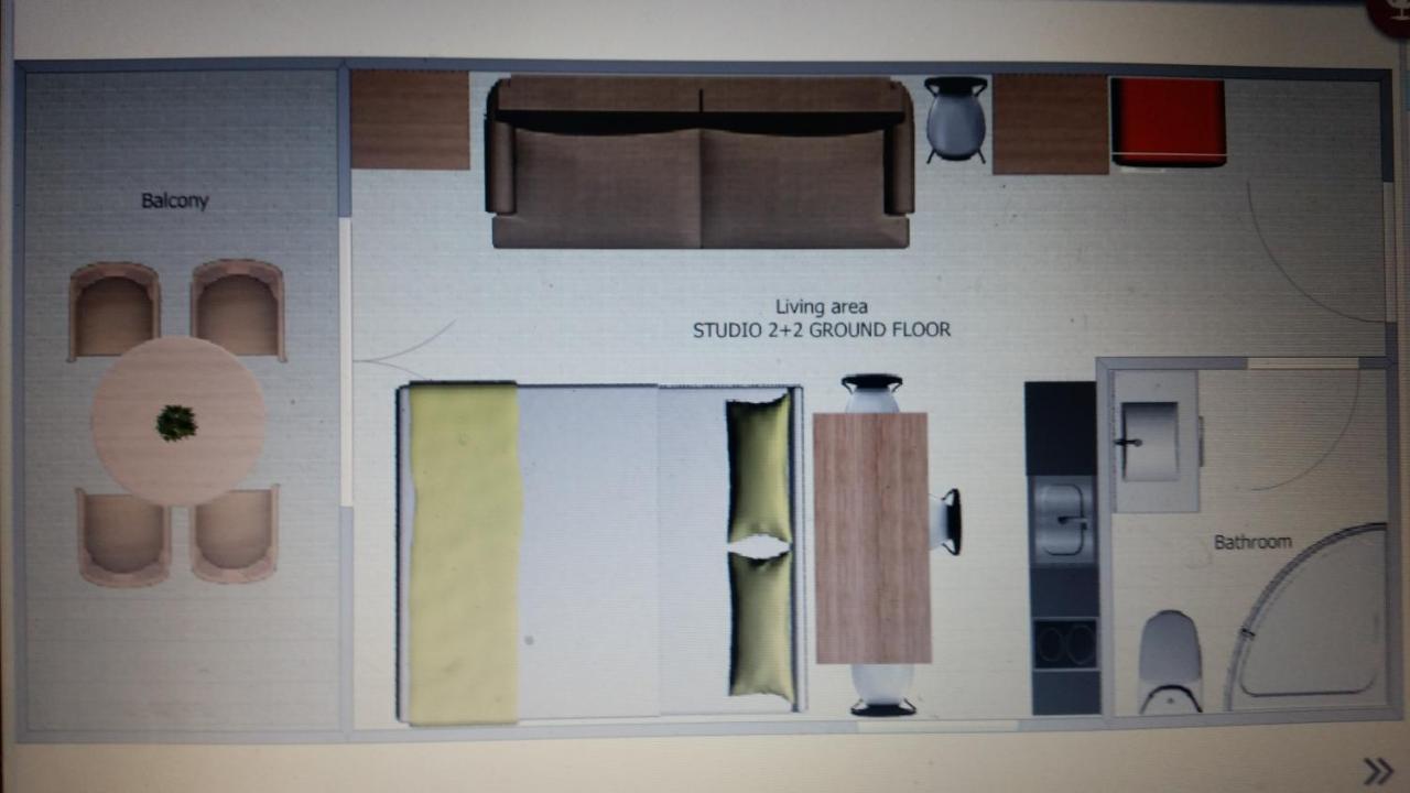 Studio Ground Floor With Terace Brela Exterior foto